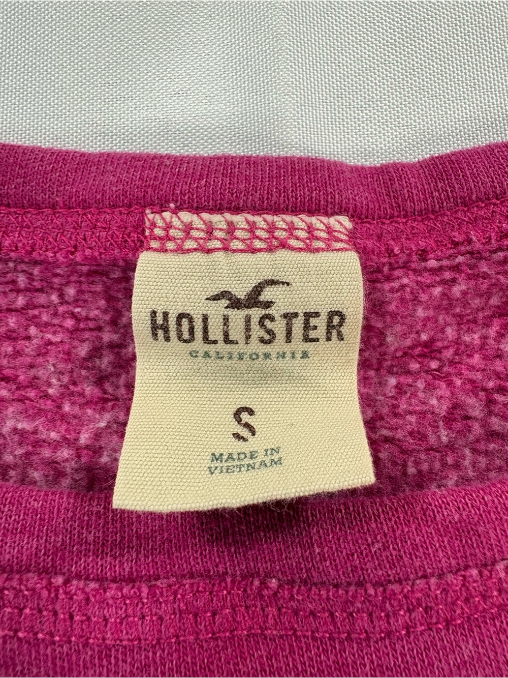 Hollister Y2K Pink Embroidered Logo Sweatshirt Women’s Small - Picture 3 of 5